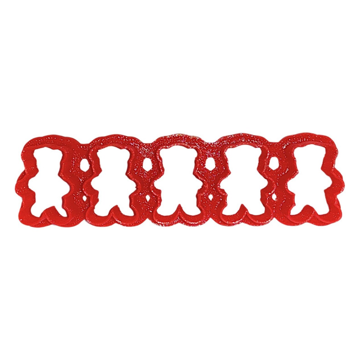 CookieCutter.Com Brand Cookie Cutters Teddy Bear Cracker Multi Cutter 1 1/8 in segments, Food Safe 3d Printed Plastic,Made in USA (Color may vary)